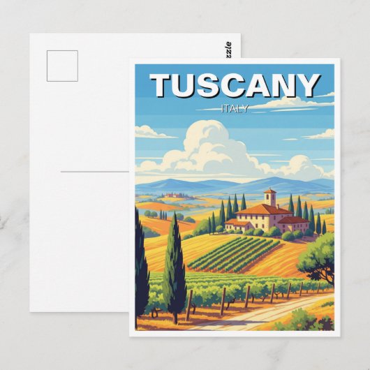  Toscaanse villa Briefkaart (Voorkant / Achterkant)