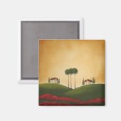 Toscaanse villa's en papavers magneet (Voorkant / Achterkant)