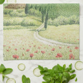 Toscaanse vineyards, Italië, pasteltheekdoek Theedoek (Gevouwen)