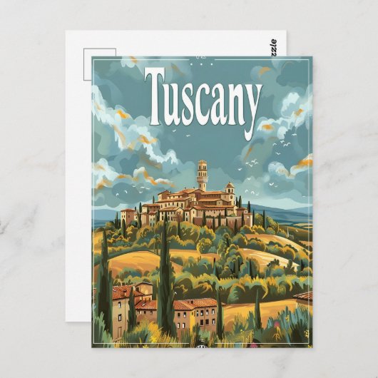 Toscaanse Vintage Briefkaart (Voorkant / Achterkant)