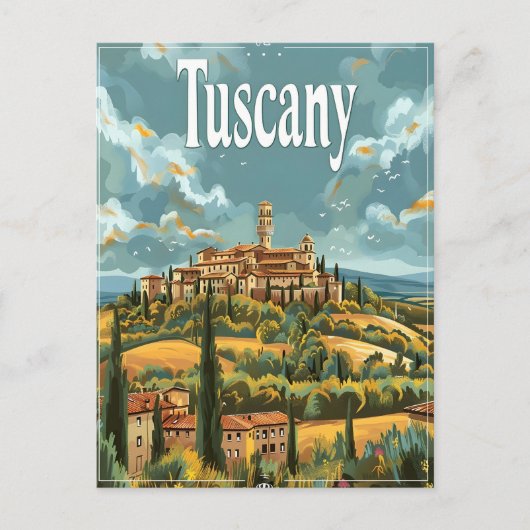 Toscaanse Vintage Briefkaart (Voorkant)