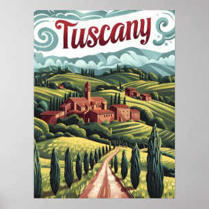 Toscaanse vintage poster