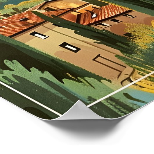 Toscaanse Vintage Poster (Hoek)