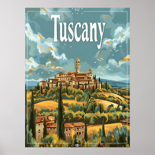 Toscaanse Vintage Poster (Voorkant)