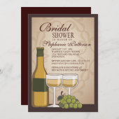 Toscaanse Vrijgezellenfeest Wijn met uitnodiging (Voorkant / Achterkant)