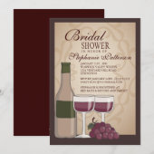 Toscaanse Vrijgezellenfeest Wijn met uitnodiging (Voorkant / Achterkant)