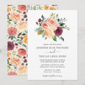 Toscaanse Waterverf van botanische bloemen Kaart (Voorkant / Achterkant)