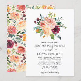 Toscaanse Waterverf van botanische bloemen Kaart