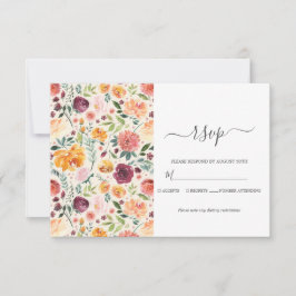 Toscaanse Waterverf van botanische bloemen RSVP Kaartje