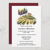 Toscaanse waterverf villa Toscaanse wijnmakerij It Kaart (Voorkant / Achterkant)