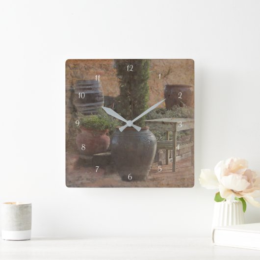 Toscaanse wijn vierkante klok (Huis)