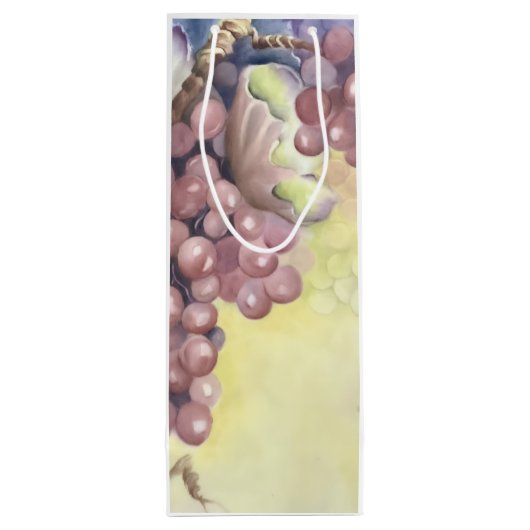 Toscaanse Wijngaard Druiven Wijn Gift Bag — Double Wijn Cadeautas (Achterkant)