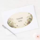 Toscaanse wijngaard druivenrank Bedankt Sticker (Envelop)