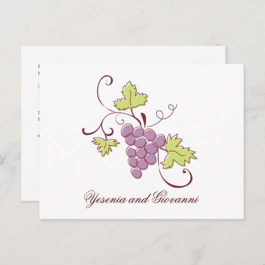 Toscaanse wijngaard Save the Date briefkaart (Voorkant / Achterkant)