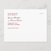 Toscaanse wijngaard Save the Date briefkaart (Achterkant)