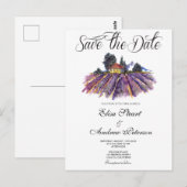 Toscaanse wijngaard save the date uitnodiging (Voorkant / Achterkant)