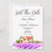 Toscaanse wijngaard save the date uitnodiging (Voorkant)