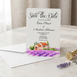 Toscaanse wijngaard save the date uitnodiging