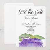 Toscaanse wijngaard save the date uitnodiging (Voorkant / Achterkant)