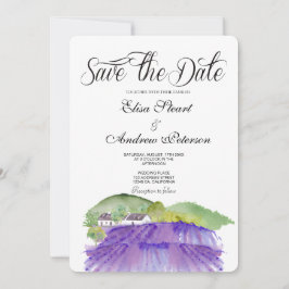 Toscaanse wijngaard save the date uitnodiging