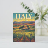  Toscaanse Wijngaard Travel Poster Briefkaart (Staand voorkant)