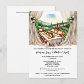 Toscaanse wijngaard wijn boerderij dineren bruilof kaart (Voorkant / Achterkant)