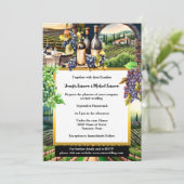 Toscaanse wijnmakerij al fresco tafel wijngaard dr kaart (Staand voorkant)