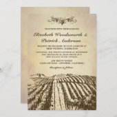 Toscaanse wijnmakerij  wijngaard huwelijksuitnodig kaart (Voorkant / Achterkant)