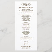 Toscaanse wijnmakerij Wijngaard Wedding Programma Programmakaart (Achterkant)