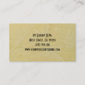 Toscaanse zon interieur design bedrijf Visitekaart Visitekaartje (Achterkant)