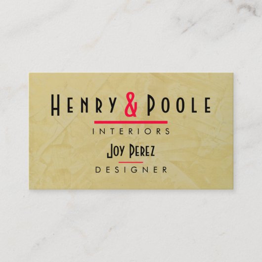 Toscaanse zon interieur design bedrijf Visitekaart Visitekaartje (Voorkant)