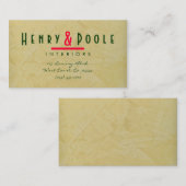 Toscaanse zon interieur designer Visitekaartjes 00 (Voorkant / Achterkant)