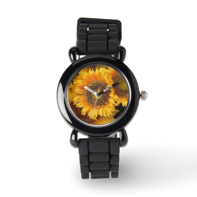 Toscaanse zonnebloemen horloge (Voorkant)