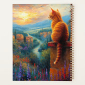 Toscaanse Zonsondergang met een Kattenkop Planner (Achterkant)