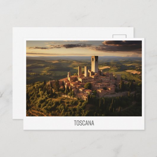 Toscana, Italië briefkaart (Voorkant / Achterkant)