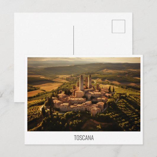 Toscana, Italië briefkaart (Voorkant / Achterkant)