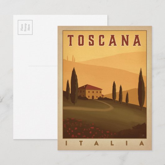 Toscana, Italië Briefkaart (Voorkant / Achterkant)