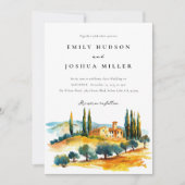 Toscana Landschap Italiaanse bruiloft Kaart (Voorkant)