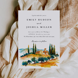 Toscana Landschap Italiaanse bruiloft Kaart