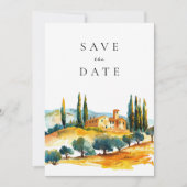 Toscana Landschap Italiaanse bruiloft Save The Date (Voorkant)