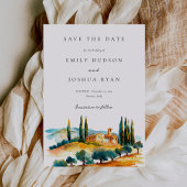 Toscana Landschap Italiaanse bruiloft Save The Date