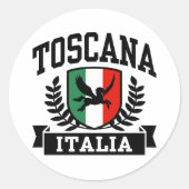 Toscana Ronde Sticker (Voorkant)