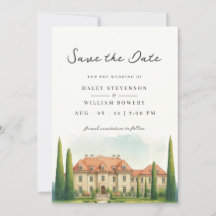 Toscane Aquarel Italië Villa Bestemming Huwelijk