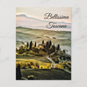 *~* Toscane. Bellissima Toscana Italiaanse taal Briefkaart