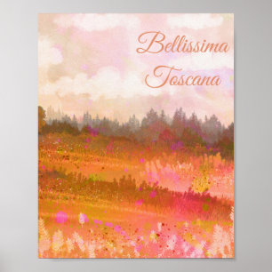 *~* Toscane Bellissima Toscana Italiaanse taal Poster