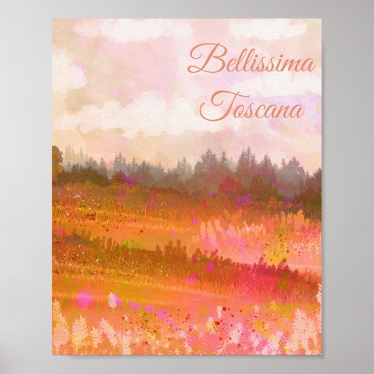 *~* Toscane Bellissima Toscana Italiaanse taal Poster (Voorkant)