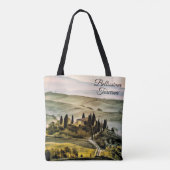 *~* Toscane. Bellissima Toscana Italiaanse taal Tote Bag (Achterkant)