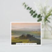 Toscane berglandschap op zonsopgang briefkaart (Staand voorkant)