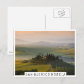 Toscane berglandschap op zonsopgang briefkaart (Voorkant / Achterkant)