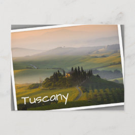 Toscane berglandschap op zonsopgang briefkaart